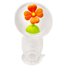 haakaa 第二代小花集乳瓶 Set, 100ml真空吸力集乳器, 橘色, 1組