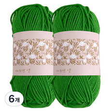 CheongsongTteugaesil I Love Yarn 編織線, 6個, 26 草綠色