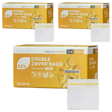 EZn이지엔 스탠다드 더블지퍼백, 소(S), 120개입, 3개