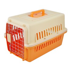 블럭마트 애완동물 이동장 하드캐리어, 옐로우, 1개