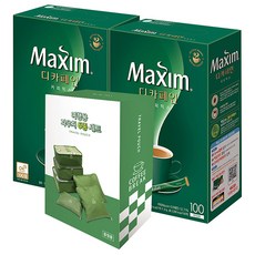 Maxim 麥心 即溶低咖啡因咖啡粉隨身包+旅行收納袋6件組, 11.8g, 100條, 2盒