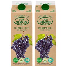 돈시몬 생과일 착즙 적포도주스, 2L, 2개