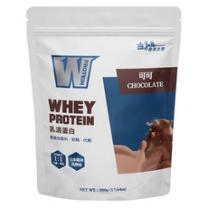 義美生醫 W PROTEIN 乳清蛋白飲 可可 健身運動後蛋白質補充, 1包, 500g