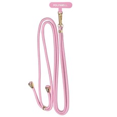 POLYWELL 寶利威爾 手機掛繩吊繩夾片組 PW15-T96-A361, 粉紅色, 1條