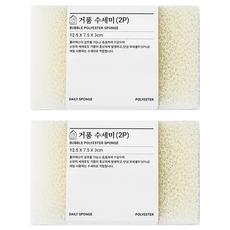 Saenghwalsallim 廚房菜瓜布 Set 聚酯纖維 12.5 x 7.5 x 3cm, 2入, 2組