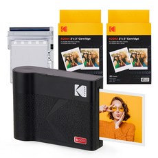 코닥 미니 3 ERA 포토프린터 사진인화기+카트리지 68매 번들, M300, 블랙