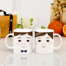 TBL 婚禮臉孔設計情侶馬克杯組, 1組