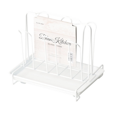 PEARL LIFE 珍珠金屬 Blanc Kitchen 系列 玻璃杯收納架 含托盤, HB-3609, 1組