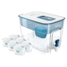 BRITA 台灣公司貨 桌上型濾水箱 附濾心 6個 8.2L, 藍, 1組