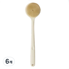 efactory Judy N Wash 矽膠雙面軟毛身體刷, 象牙白, 6個, 1入