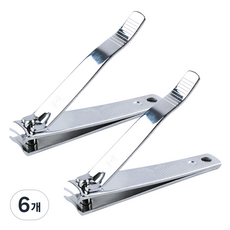 Lvia 圓頭指甲剪 手指甲腳指甲刀, 6個, 銀色