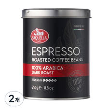 사켈라 100% 아라비카 다크로스트 빈 커피, 250g, 2개, 홀빈(분쇄안함)