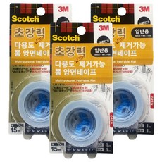 3M 다용도 이지필 초강력 스카치 양면테이프, 화이트, 3개