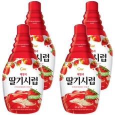 청우식품 패밀리 딸기시럽, 520g, 4개