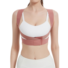 肩腰部蜂巢透氣姿勢輔助帶 豪華版 粉色, 1個