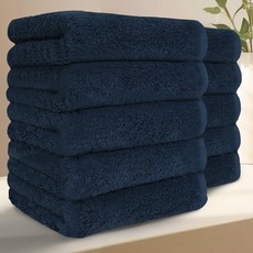 Terrique 頂級飯店毛巾 200g 40支 精梳棉, 10個, 靛藍色