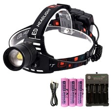 TX Tanox 特林 XHP70 伸縮變焦強亮頭燈 照射度4000流明以上 TYPE C傳輸線 USB充電, 1個