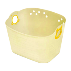 nishiki 錦化成 軟式收納籃, 51 x 38 x 34cm, 維尼黃, 1個