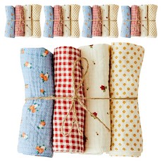 Modern House ON L 厚實4層家用紗布抹布 4入組 紅色, 5套