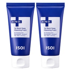 isoi Acne Doctor 1st 黑色深層潔面泡沫, 75ml, 2個
