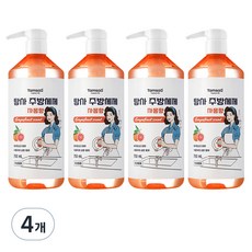 탐사 베이킹소다 함유 주방세제 자몽향, 750ml, 4개