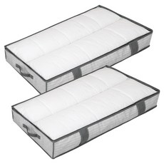 GoodGoodShop 床底收納矮款收納箱, 2個, 灰色