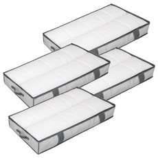 굿굿샵 침대밑 수납 낮은 리빙박스, 그레이, 4개