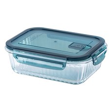 cook power 鍋寶 耐熱玻璃防滑保鮮盒 820ml, 1個, 容器 + 蓋子