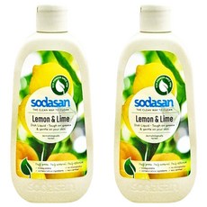 sodasan 蘇達桑 洗碗精, 檸檬香味, 濃縮配方, 對肌膚溫和, 500ml, 2瓶