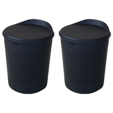 리빙숲 수납스툴, 블랙, 54L, 2개