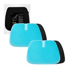 Dailygongam 柔軟坐墊, 2個, 黑色(外罩), 藍色(坐墊)