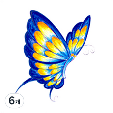 PARTY COSTUME 蝴蝶溫蒂紋身貼紙, AC05, 6個