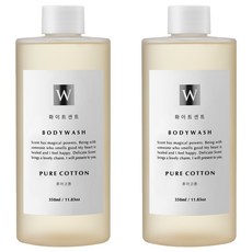 화이트센트 크림샤워 모이스처 바디워시 퓨어코튼, 350ml, 2개