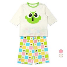 LaughingChild 童款忍者公寓印花棉質7分袖家居套裝