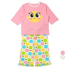 LaughingChild 童款忍者公寓印花棉質7分袖家居套裝