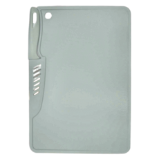 可掛便攜二合一附刀雙面砧板, 420不鏽鋼, PP材質, 廚房/租屋族/外出適用, 29 x 20cm, 北歐藍綠, 1個