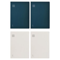 Munid It 方便的網格第四季裸體筆記本 2 件套, 海軍藍, 象牙色, 2組