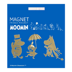 PLUTO DESIGN 嚕嚕米造型磁鐵3件組 金屬材質, 3 x 5cm, 嚕嚕米家族 藍色, 1組
