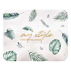 珪藻土吸水地墊 手寫線條 葉子印花, 熱帶微叢林, 1盒