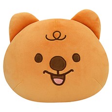 KIKIQUOKKA Kiki Quokka 迷你臉部玩偶抱枕, 棕色