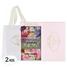 알카미아비누 비누 엘르 200g + 라벤다 200g + 올키디아 200g + 선물상자 핑크 세트 + 쇼핑백, 2세트