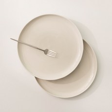 ssueim 陶瓷素色圓形餐盤 L號, 2個, 盤子 2入, 單色