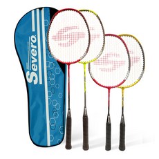 Severo 羽球拍 MAT3.0 家庭4人組+高級全罩式拍套, 單一商品, 1套
