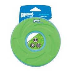 Chuckit 圓形飛盤 柔軟具彈性尼龍材質 漂浮設計, 綠色 + 藍色, 1個