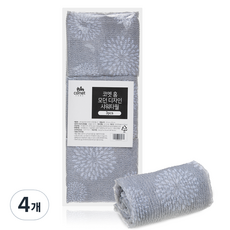 코멧 홈 모던 디자인 샤워타월, 4개, 3개입