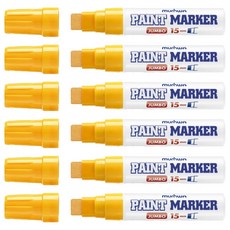 munhwA 巨型油漆筆黃色 15 mm, 1 種顏色, 6個