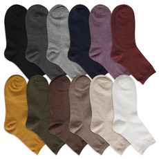 COZY LABEL 男士羅紋中筒彩色襪子12雙組