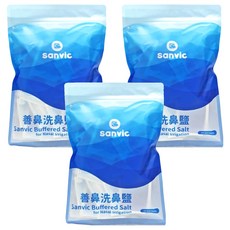 sanvic 善維 善鼻洗鼻鹽 洗鼻瓶專用 4.5g 60包, 3袋