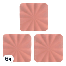 블럭마트 싱크대 세면대 규조토 사각 비누받침, 핑크, 6개