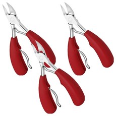 Laventory 高級鉗型腳指甲剪, 3個, 紅色